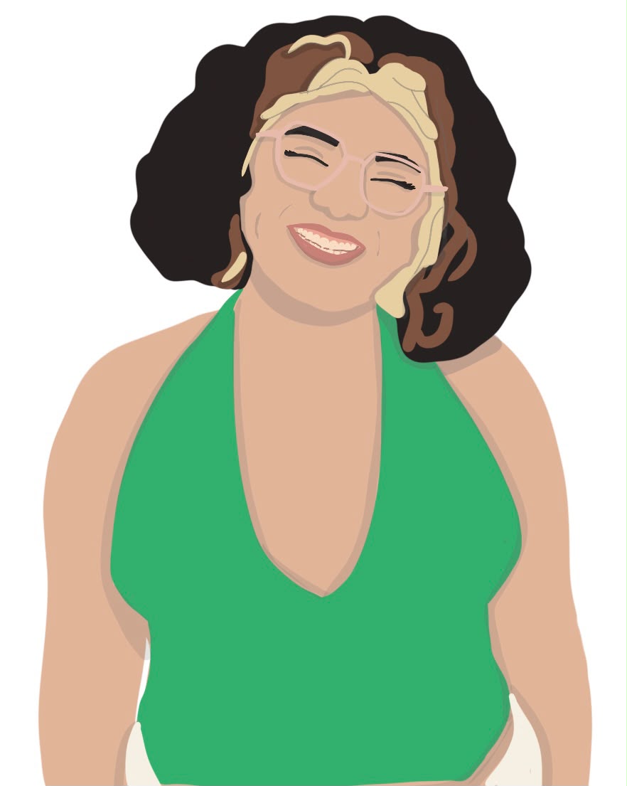 large self-portrait cutout